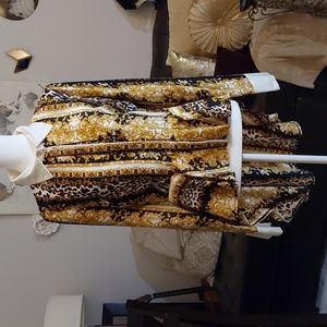 Akira animal print high low blouse size small